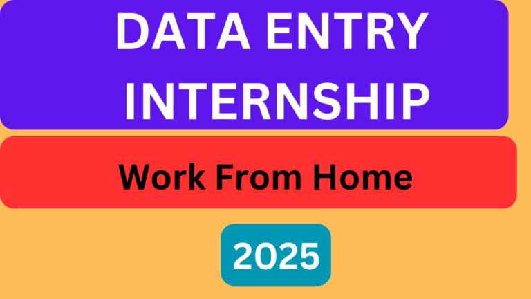 Data Entry Internship, 2025