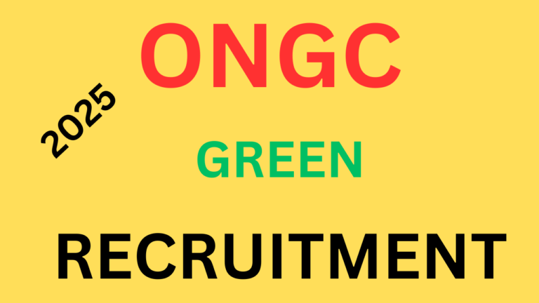 ONGC Green Recruitment 2025