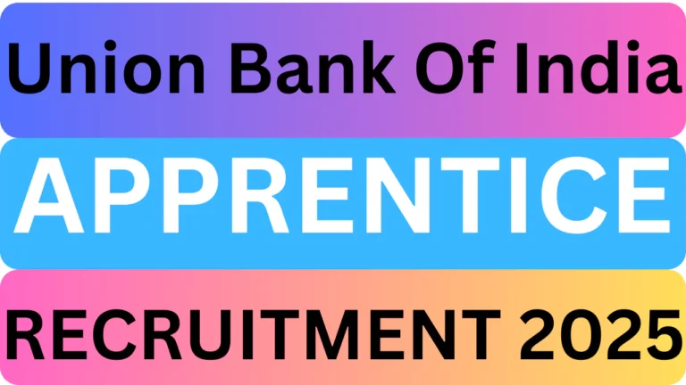 Union Bank Of India Apprentice Recruitment 2025