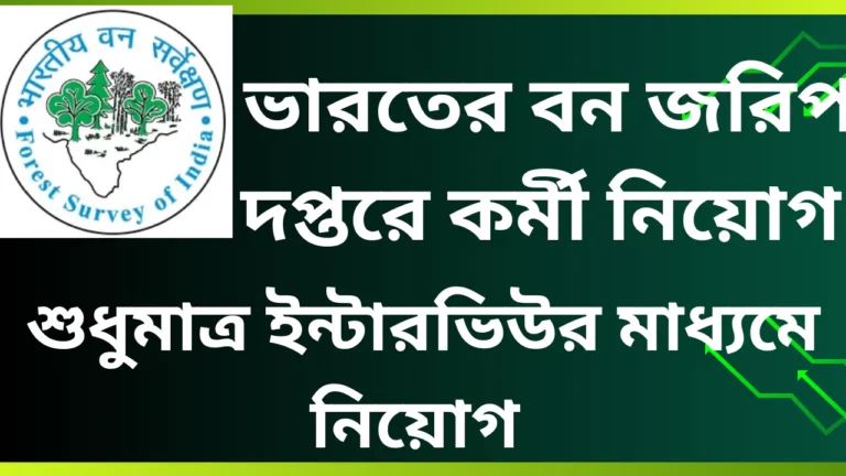 Forest Survey of India Recruitment 2025